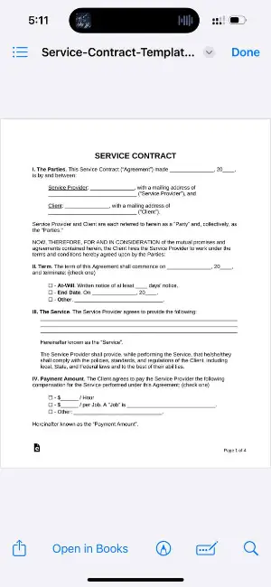 how can i open pdf file in iphone